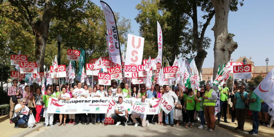 USO y el sindicalismo independiente piden en Sevilla recuperar el poder adquisitivo YA